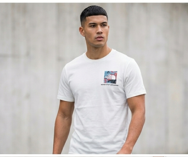 T-shirt North face nera/grigio/bianco
