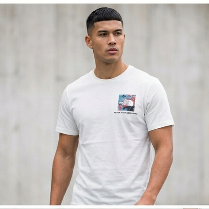 T-shirt North face nera/grigio/bianco