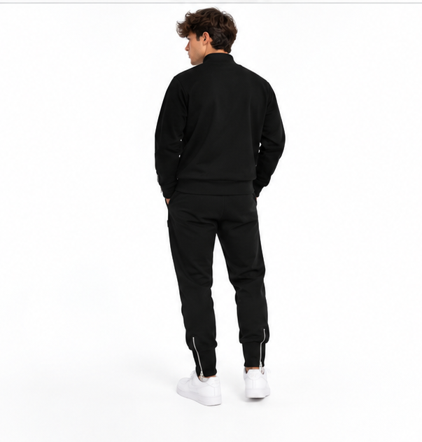 Tuta  Uomo Nero – Felpa Full Zip e Jogger