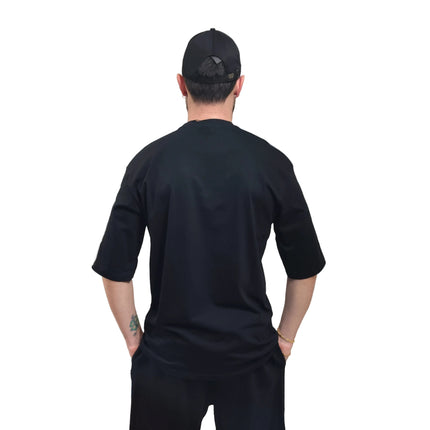 T-shirt icon nera over  size