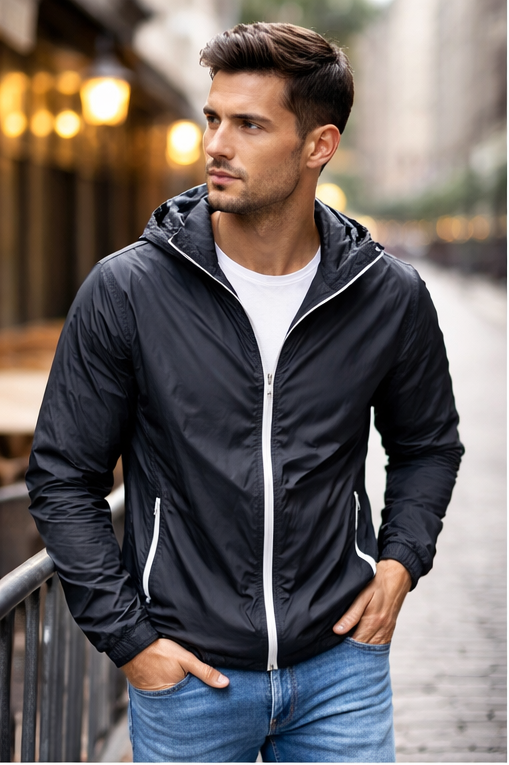 Giacca blauer primaverile bianca-nera