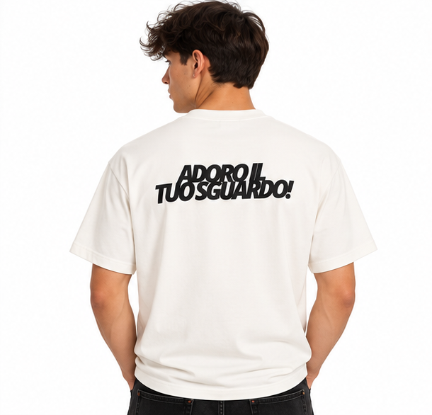 T-Shirt Made From Nothing – Nero / Bianco Panna