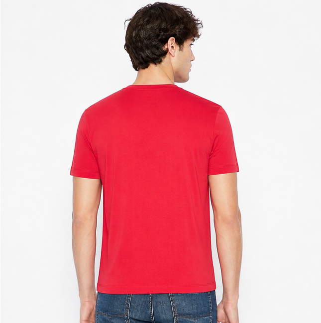T-shirt Armani Exchange blu / rosso fit regolare
