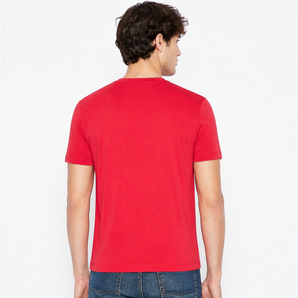 T-shirt Armani Exchange blu / rosso fit regolare