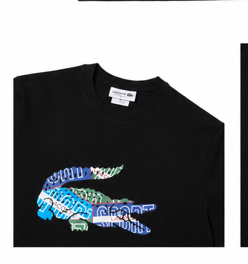 T-shirt lacoste nera