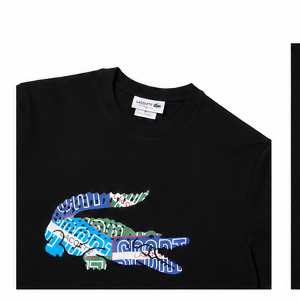 T-shirt lacoste nera