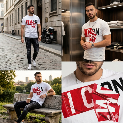 T-shirt icon bianca