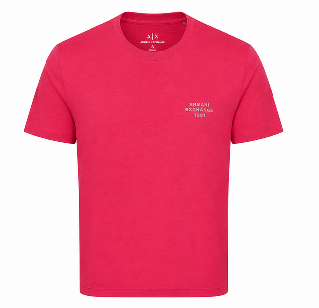T-shirt Armani Exchange blu / rosso fit regolare