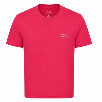 T-shirt Armani Exchange blu / rosso fit regolare