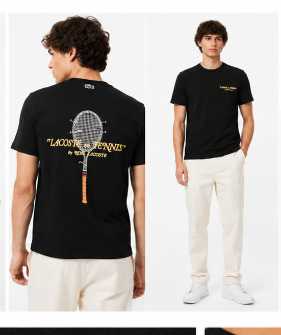 T-shirt lacoste nera