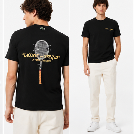 T-shirt lacoste nera