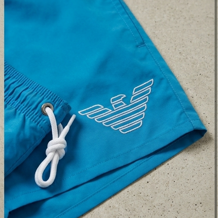 Costume da bagno armani con logo ricamato verde/rosso/Celeste