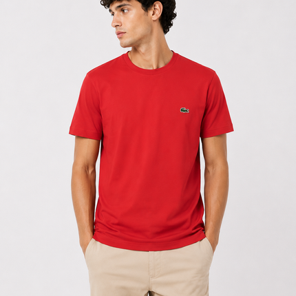 T-shirt Lacoste nera/bianca/blu navy
