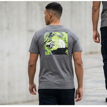 T-shirt North face nera/grigio/bianco