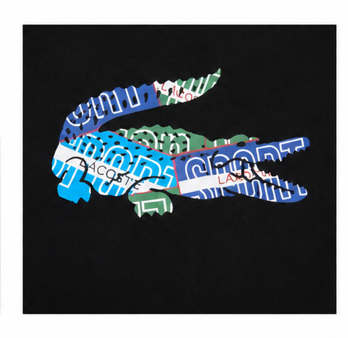 T-shirt lacoste nera