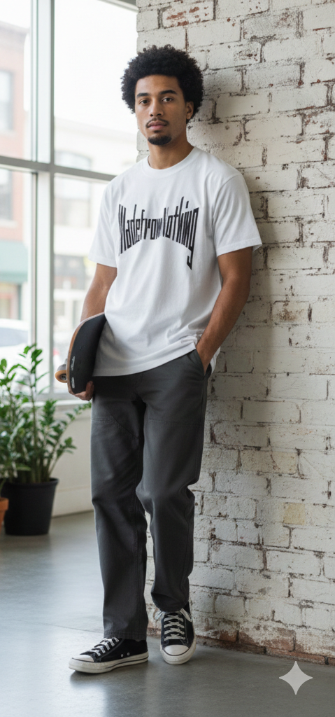 T-shirt M. F. N bianca oversize