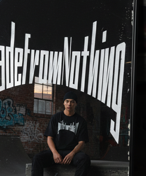 T-shirt M. F. N nera fit over size