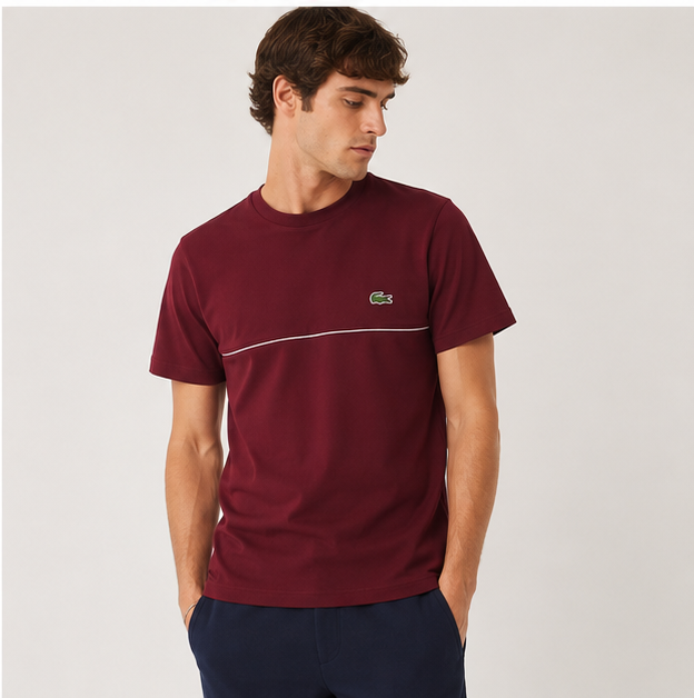 T-shirt lacoste bordeaux