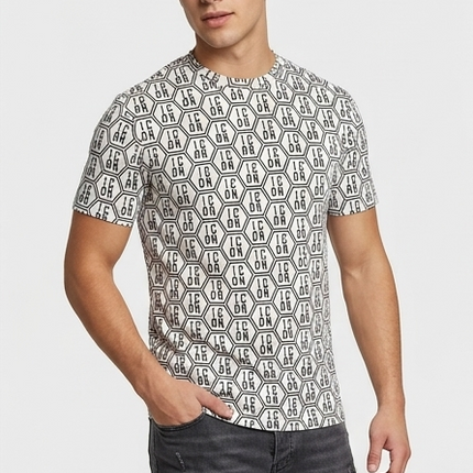 T-shirt icon nero-bianco tutta logata