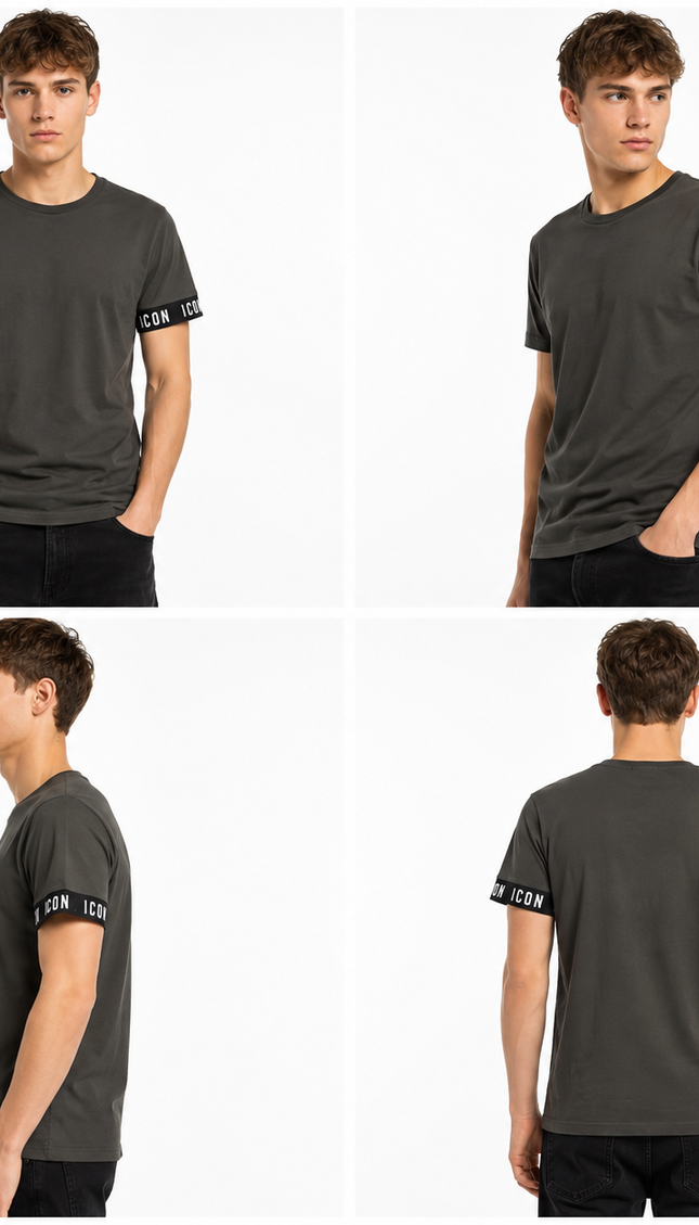 T-Shirt Uomo ICON Fit slim – Disponibile in 4 Colori