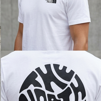 T-shirt North face nera/bianca