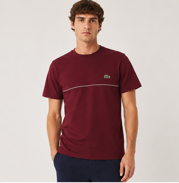T-shirt lacoste bordeaux