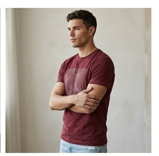 T-shirt Calvin Klein jeans bordeaux