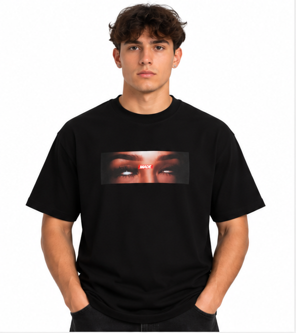 T-Shirt Made From Nothing – Nero / Bianco Panna
