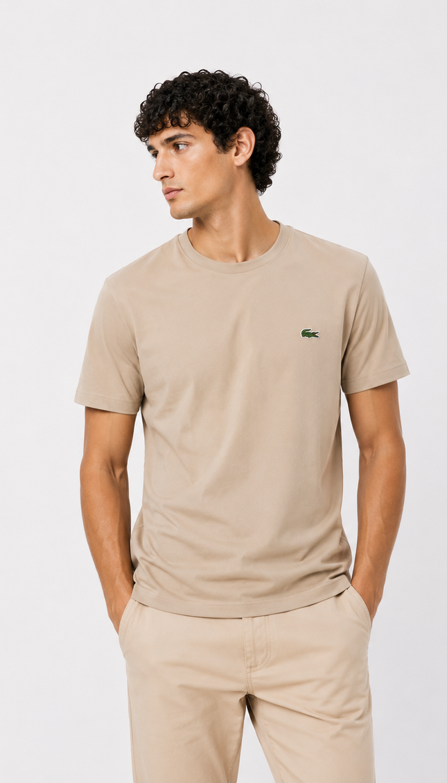 T-shirt Lacoste nera/bianca/blu navy