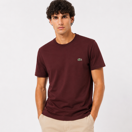 T-shirt Lacoste nera/bianca/blu navy